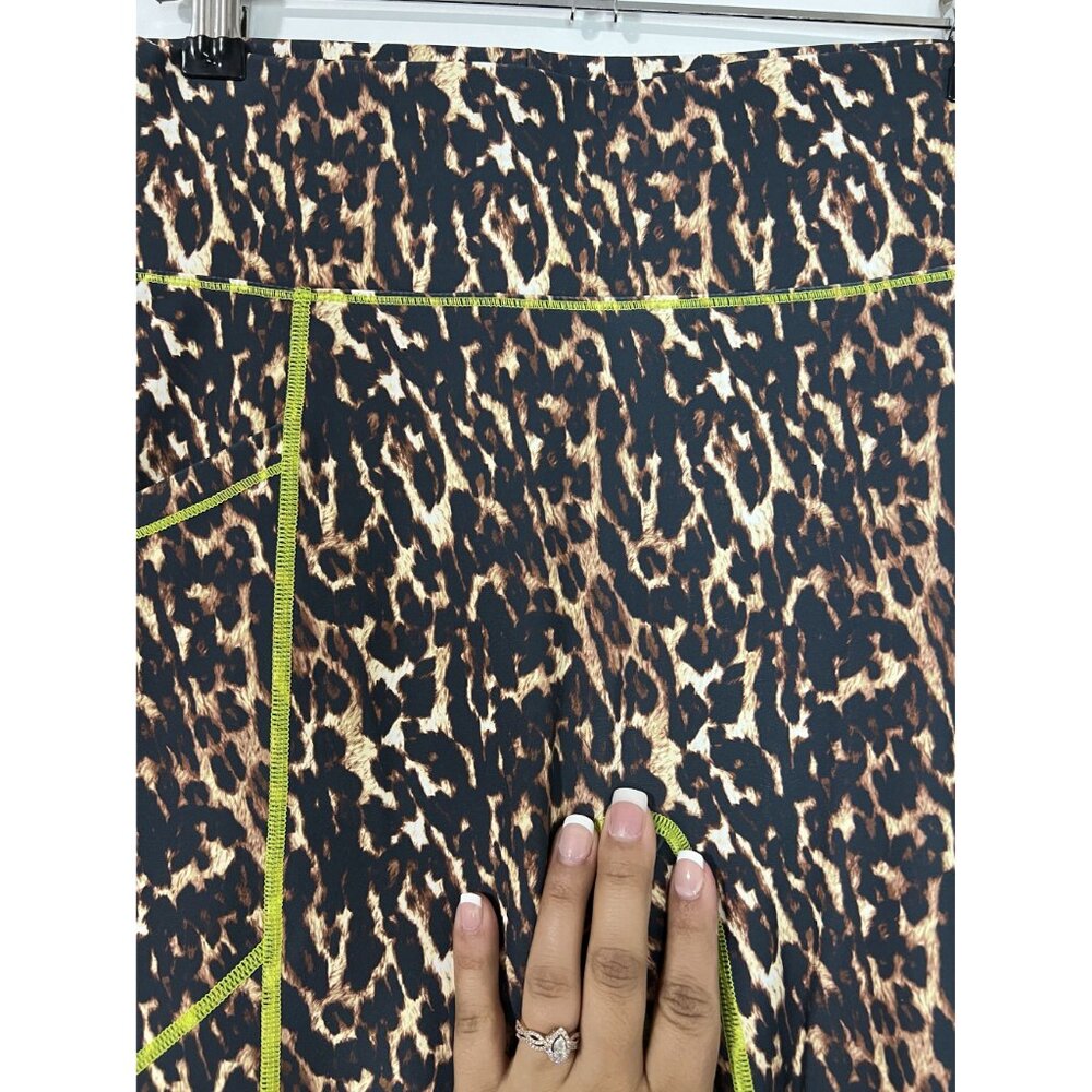 Revolve All Access Lime Green/Leopard Print Front… - image 4